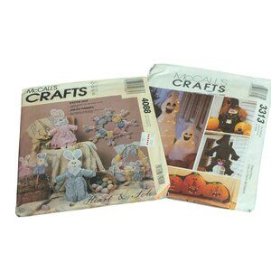 McCall's Crafts 4088 Easter Bunnies & 3313 Halloween Decorations UNCUT